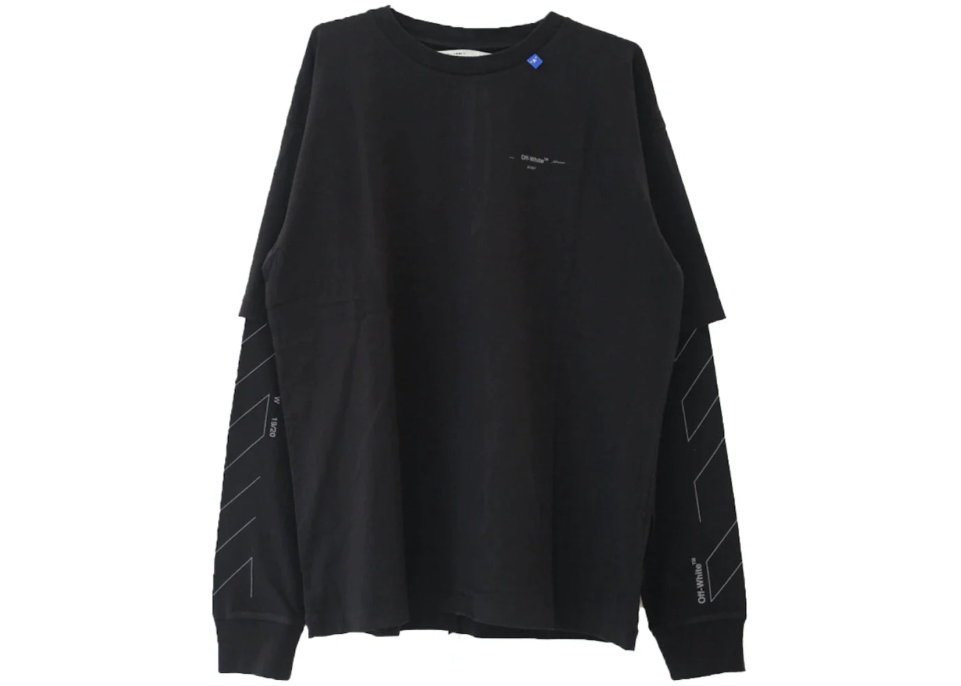 OFF-WHITE Diag Unfinished T-Shirt Black/Silver