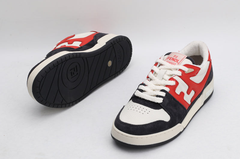 Fendi Fendi Leather White / Red / Black Low Top