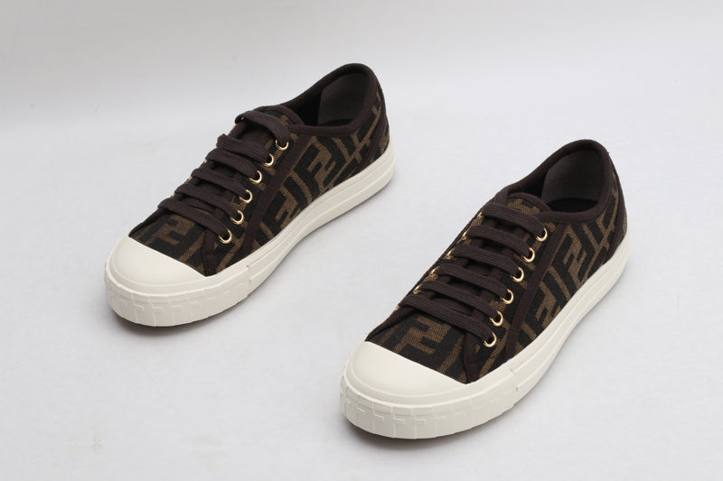 Fendi Fendi Domino Brown fabric low-tops