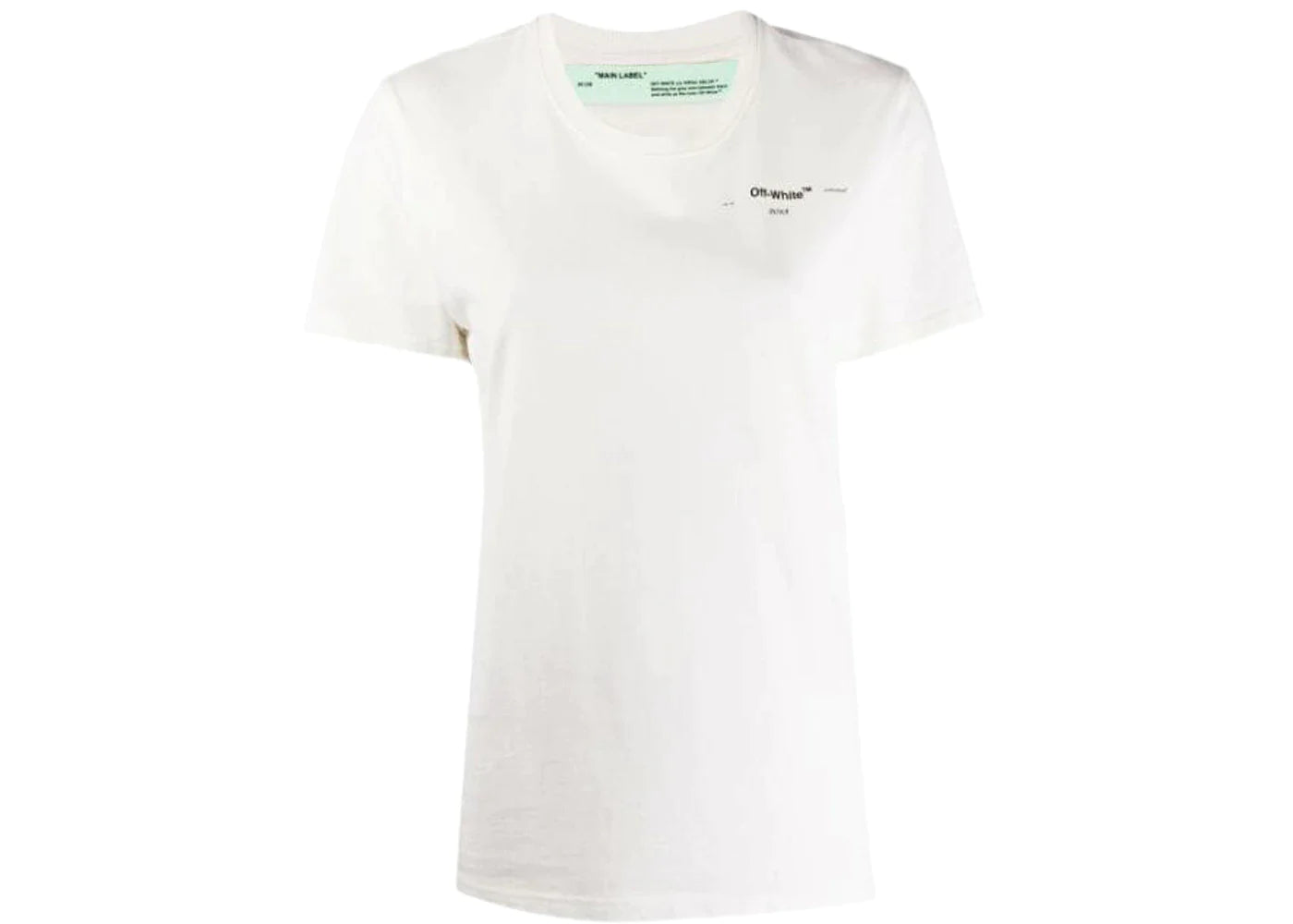 OFF-WHITE Embroidered Woman Logo T-shirt White
