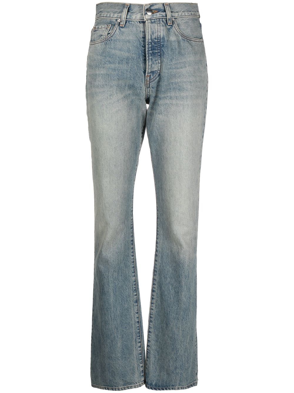 High-waist bootcut jeans