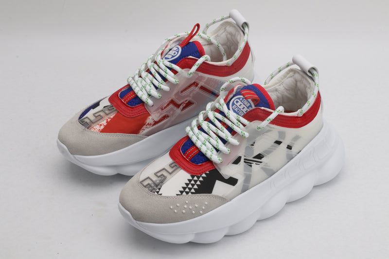 Versace Chain Reaction Trainers Red Black White