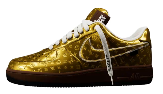 Louis Vuitton Louis Vuitton x Nike Air force 1 - Virgil Abloh Brown / Gold