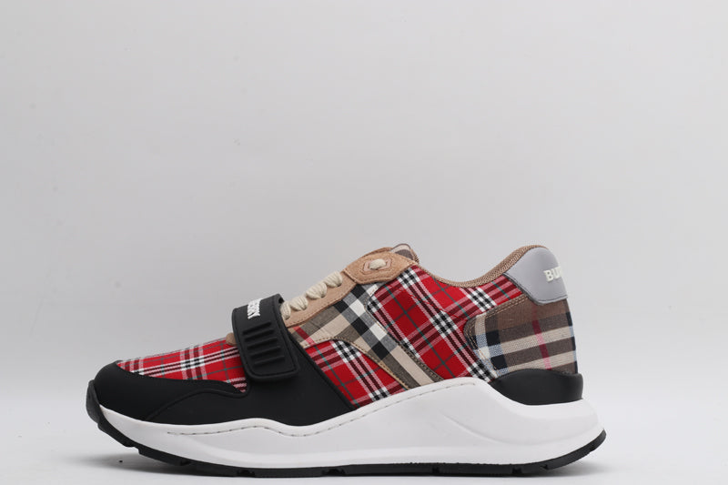 Burberry Burberry Contrast Check and Leather