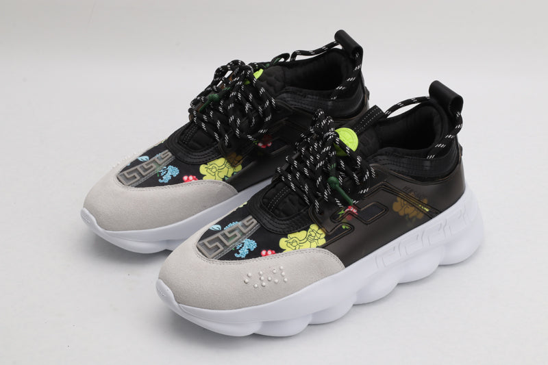 Versace Chain Reaction Trainers Black White