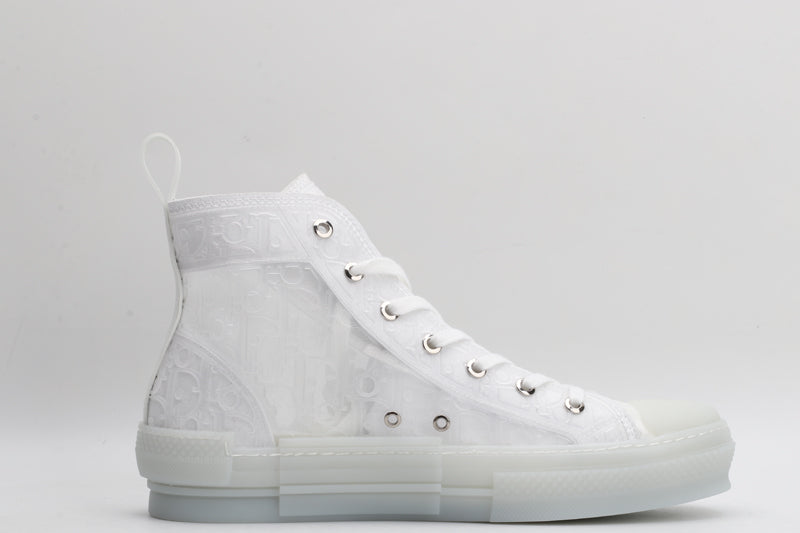 Dior B23 HIGH-TOP Transparent and White