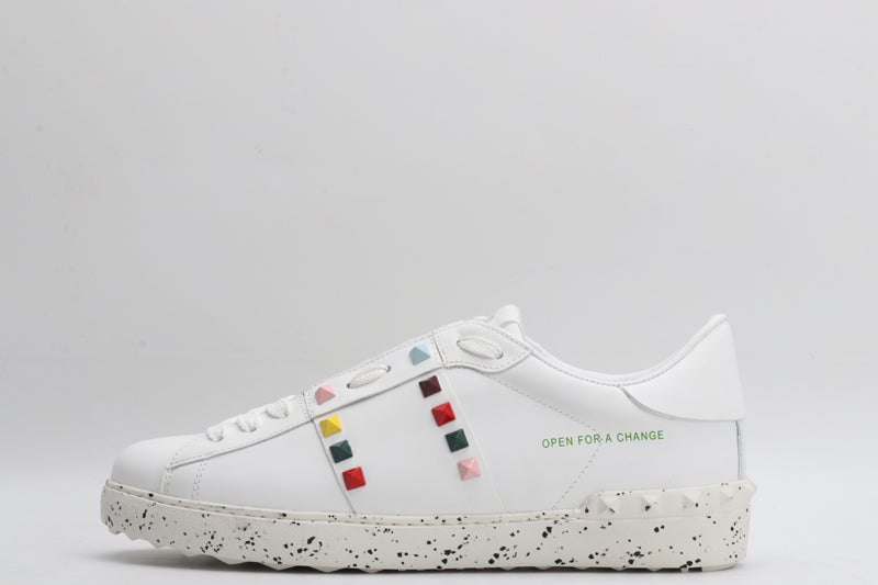 Valentino Garavani OPEN FOR A CHANGE SNEAKER IN BIO-BASED MATERIAL WHITE/MULTICOLOUR