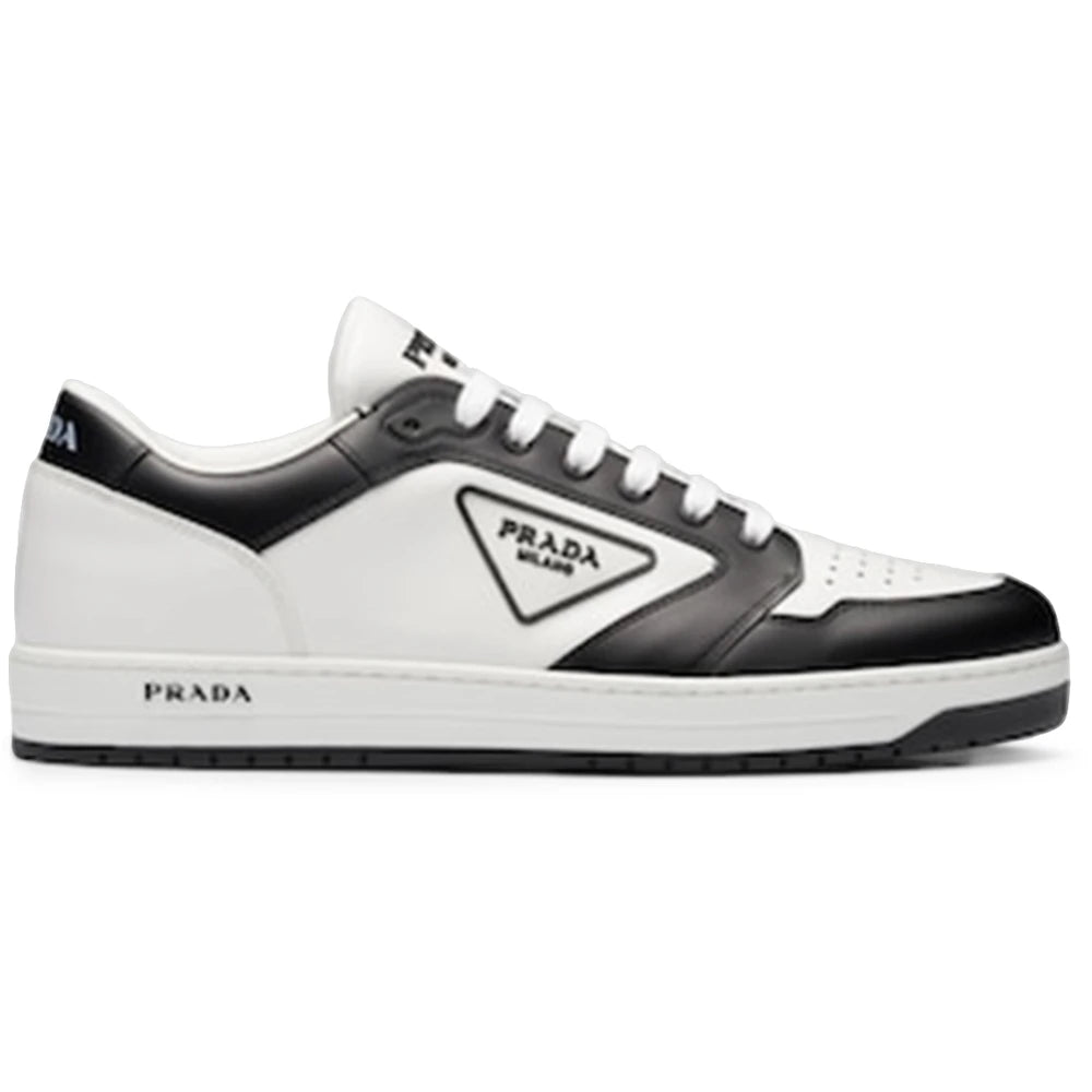 Prada District Leather White Black White