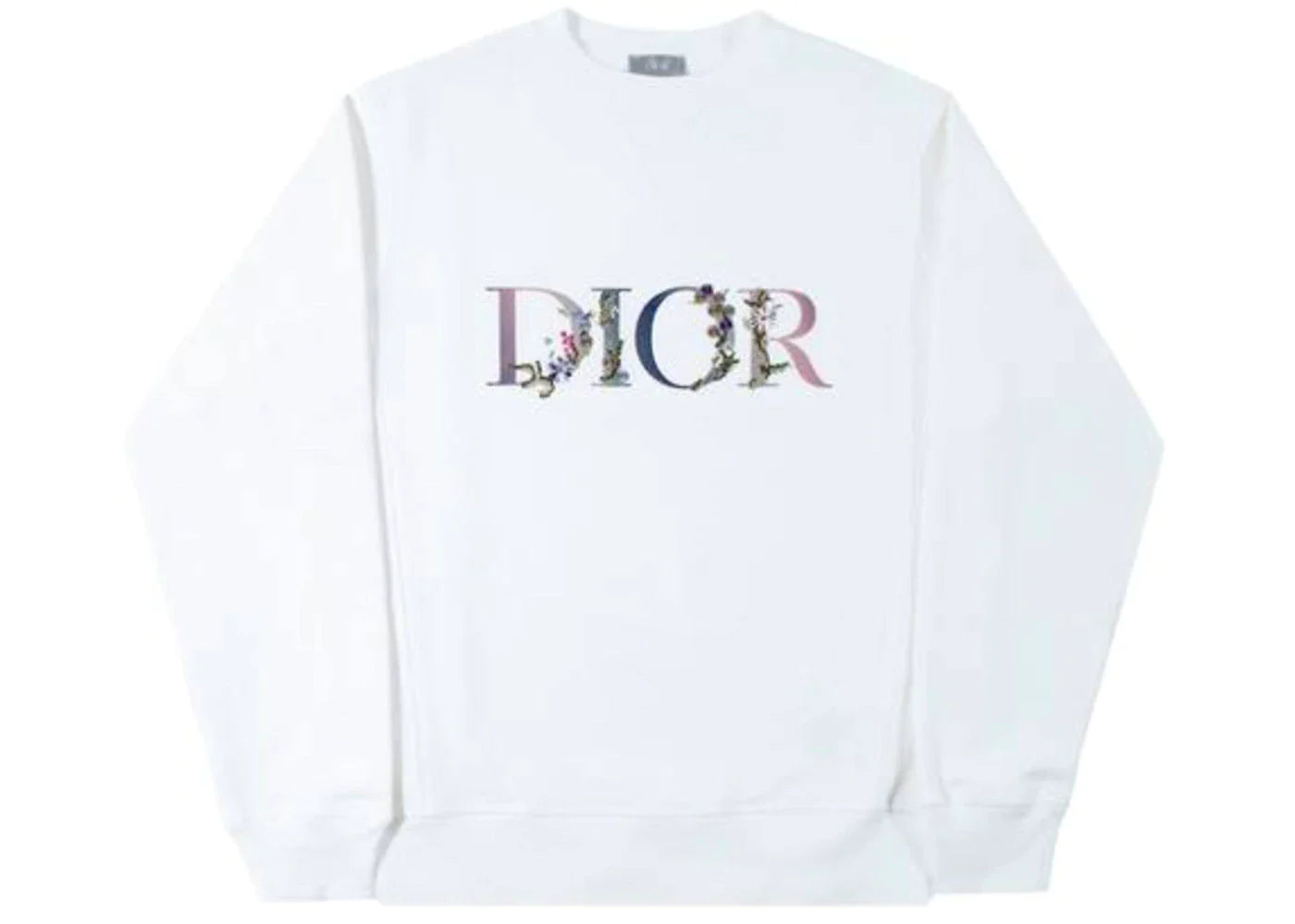 Dior Floral Logo Crewneck White