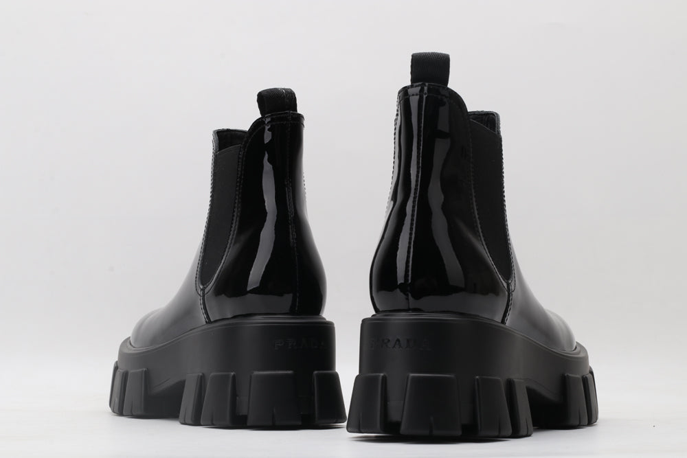 Prada Monolith brushed leather Chelsea boots