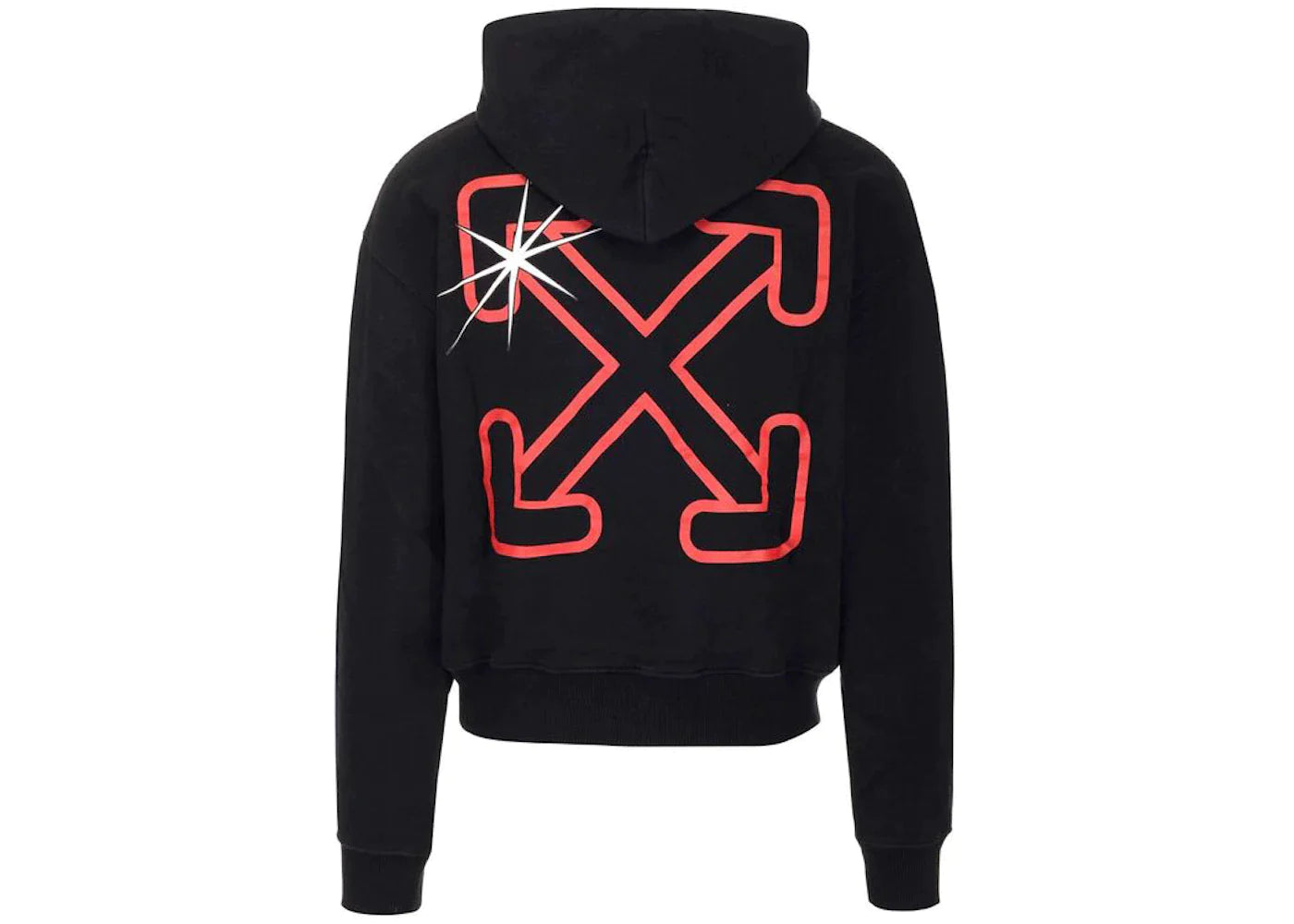 Off-White Starred Arrow Over Hoodie Black Red