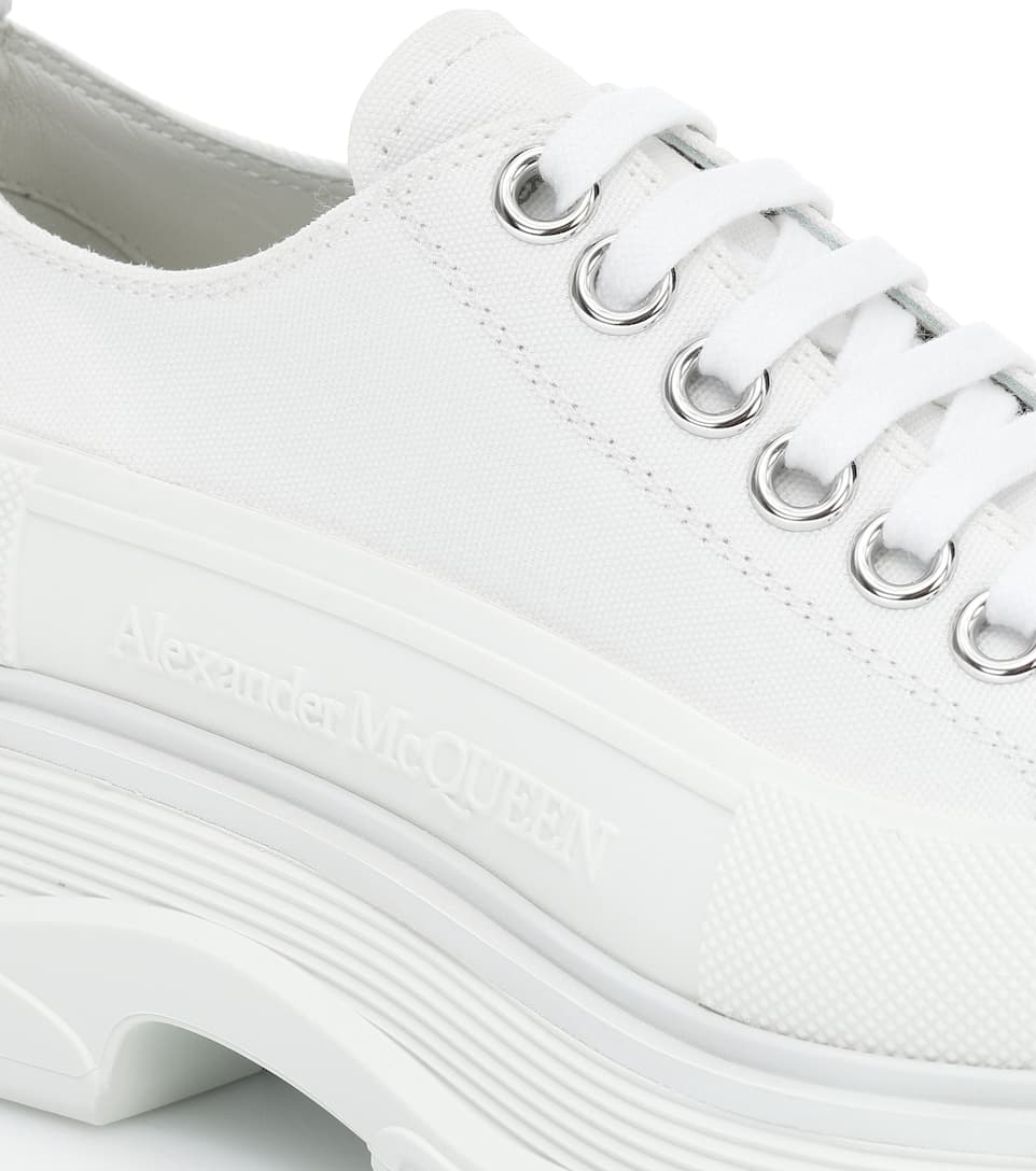 Alexander McQueen Canvas platform White