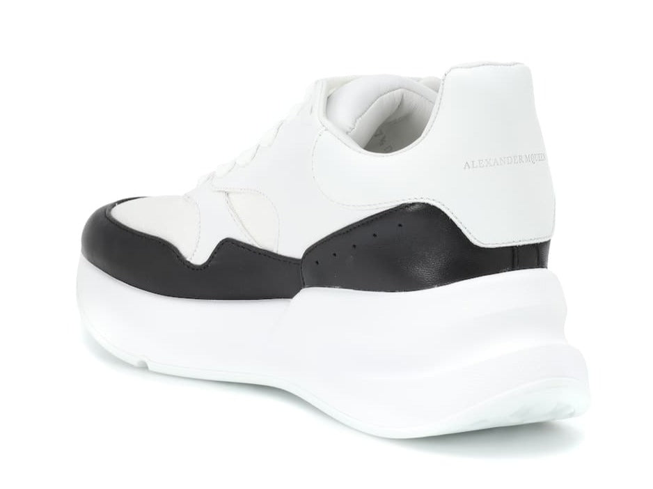 Alexander McQueen Leather platform White and Black