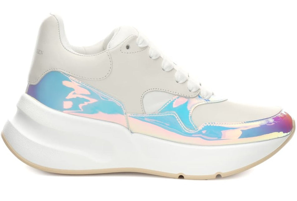 Alexander McQueen Runner white leather and pearlescent