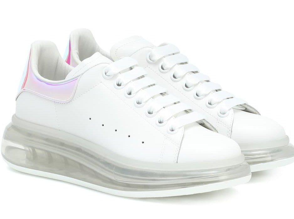 Alexander McQueen White leather and Pearlescent