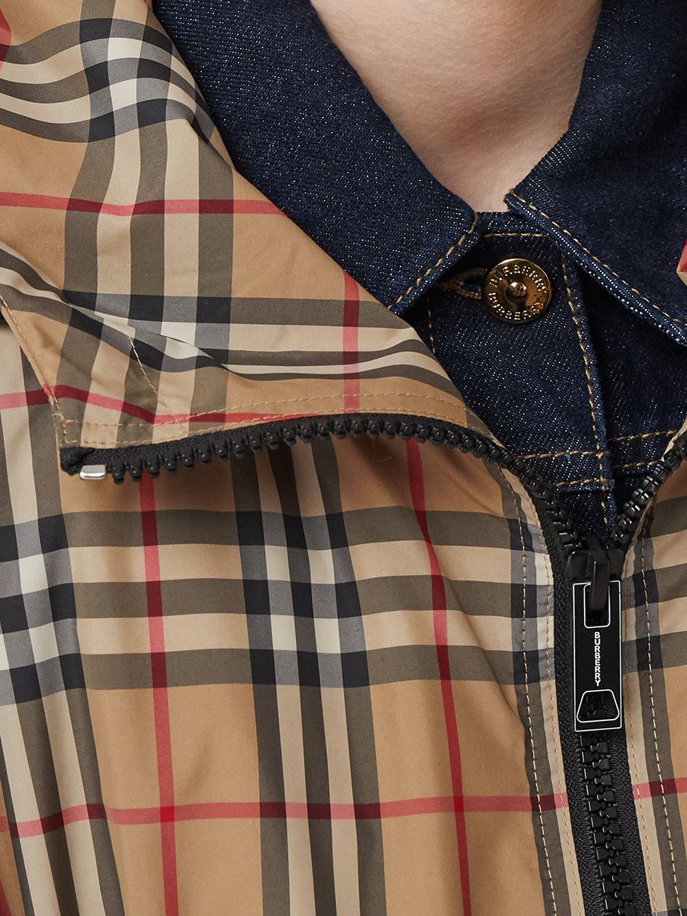 Burberry Vintage Check drawstring waist jacket