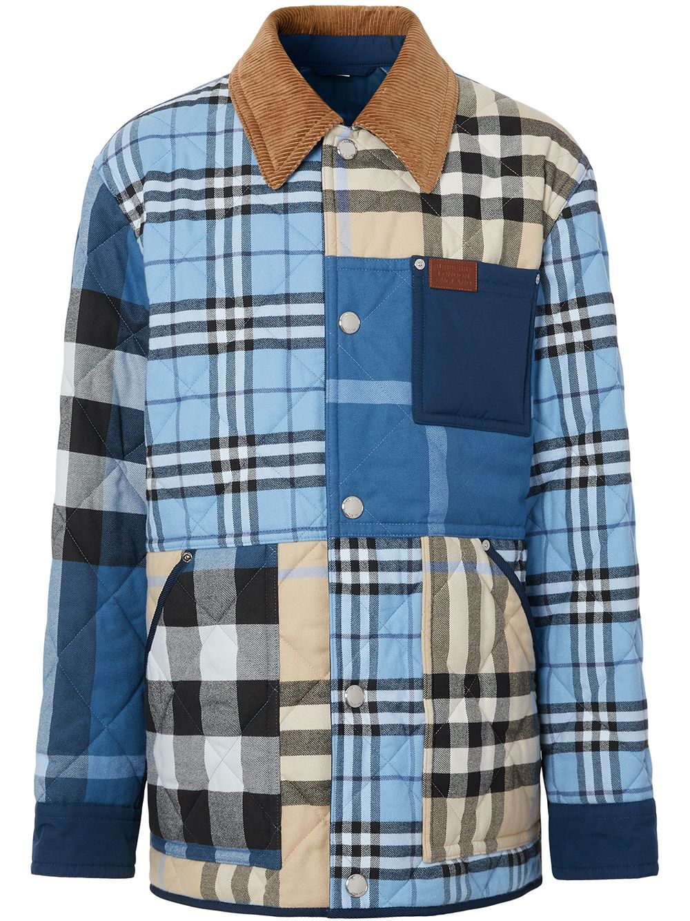 Burberry patchwork check shirt jacket