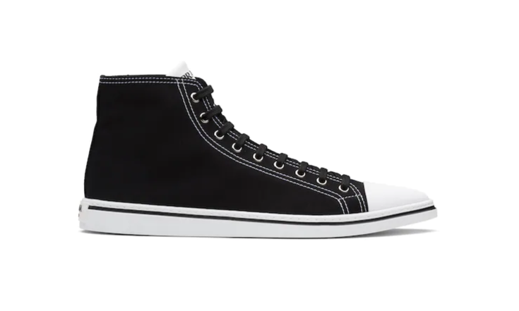 Prada Cotton gabardine pointy high-top Black