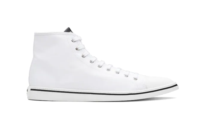 Prada Cotton gabardine pointy high-top White