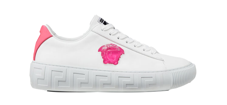GRECA White and pink logo