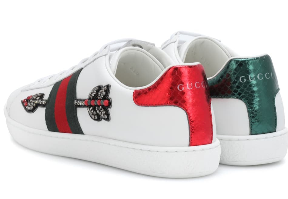 Gucci Ace embellished leather arrow