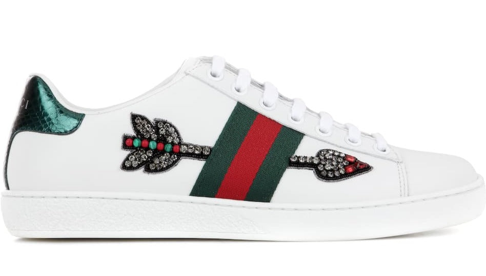 Gucci Ace embellished leather arrow