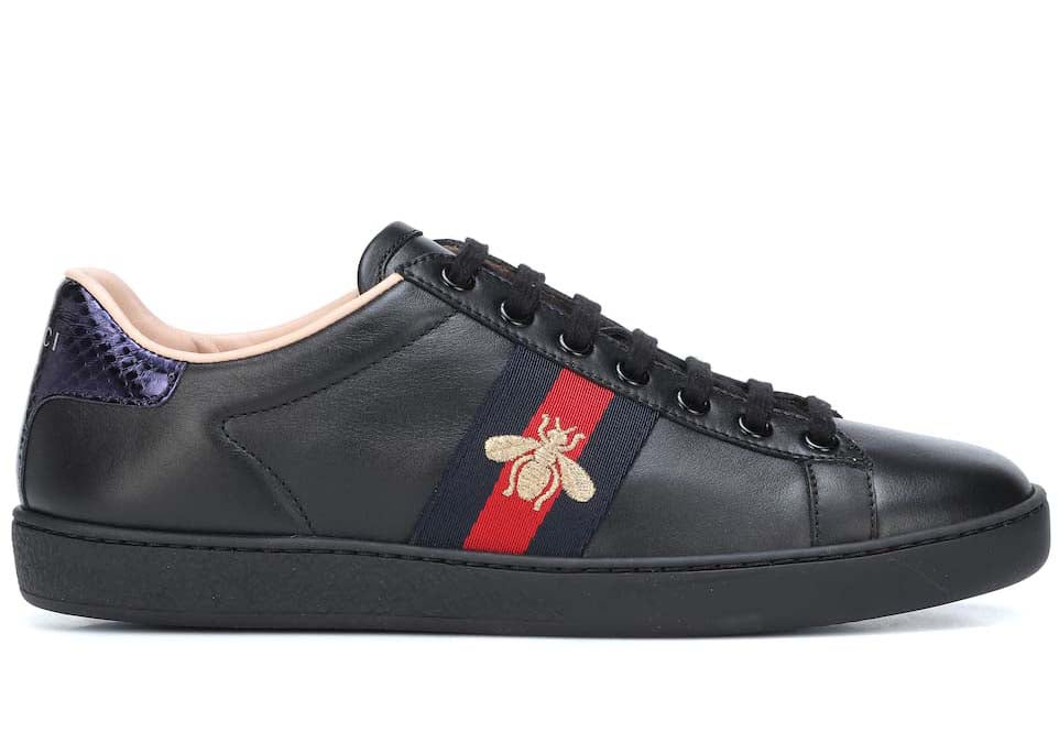 Gucci Ace leather sneakers Black
