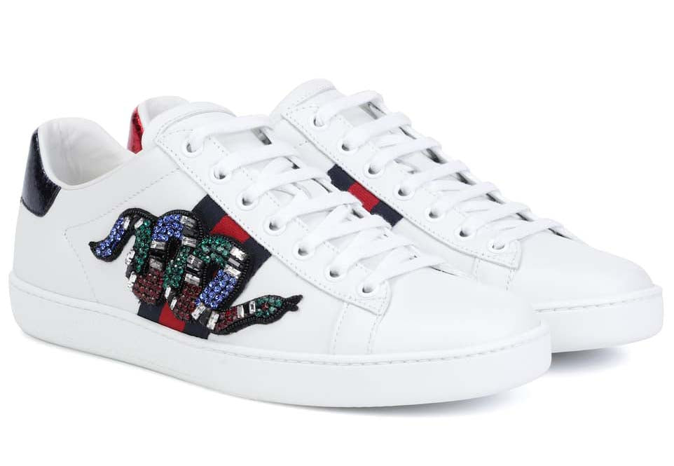 Gucci Ace leather sneakers Snake