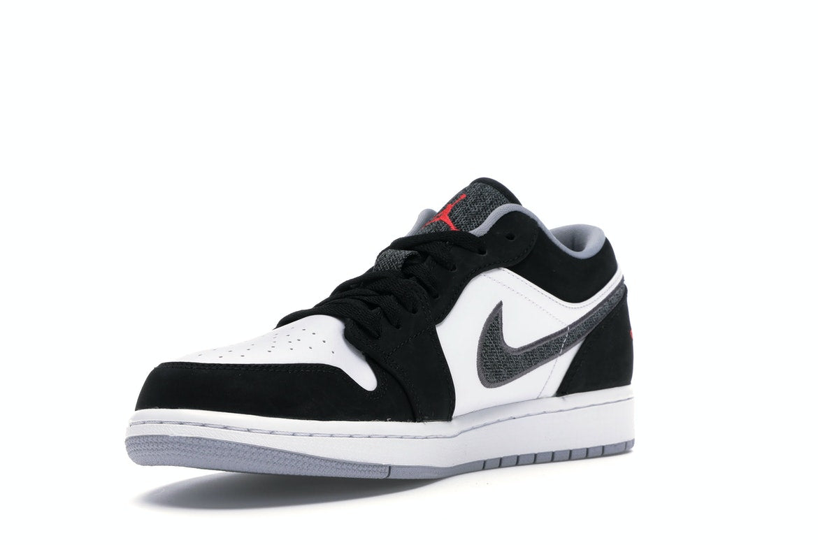 Air Jordan 1 Low Black White Wolf Grey Infrared 23