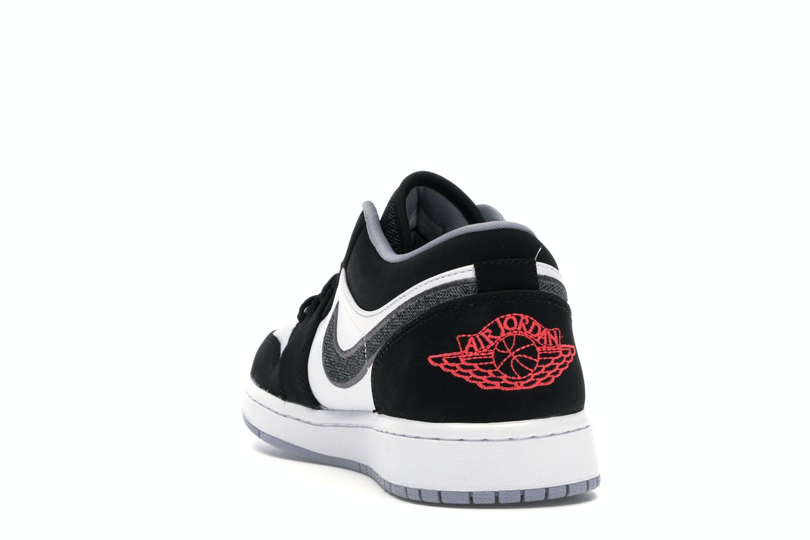 Air Jordan 1 Low Black White Wolf Grey Infrared 23