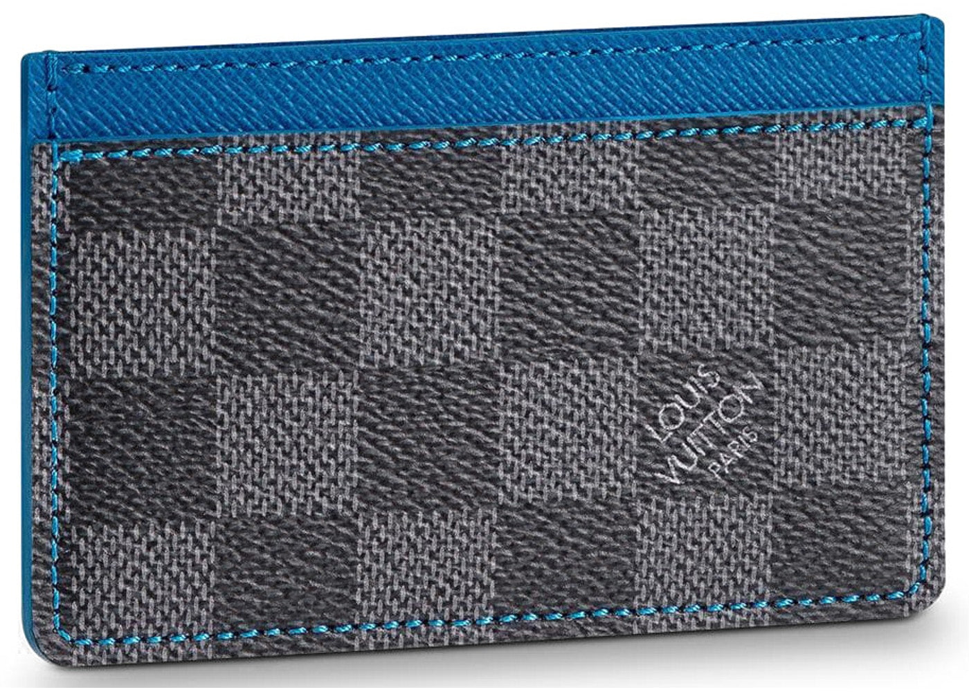 Louis Vuitton Card Holder Damier Graphite Grey Blue