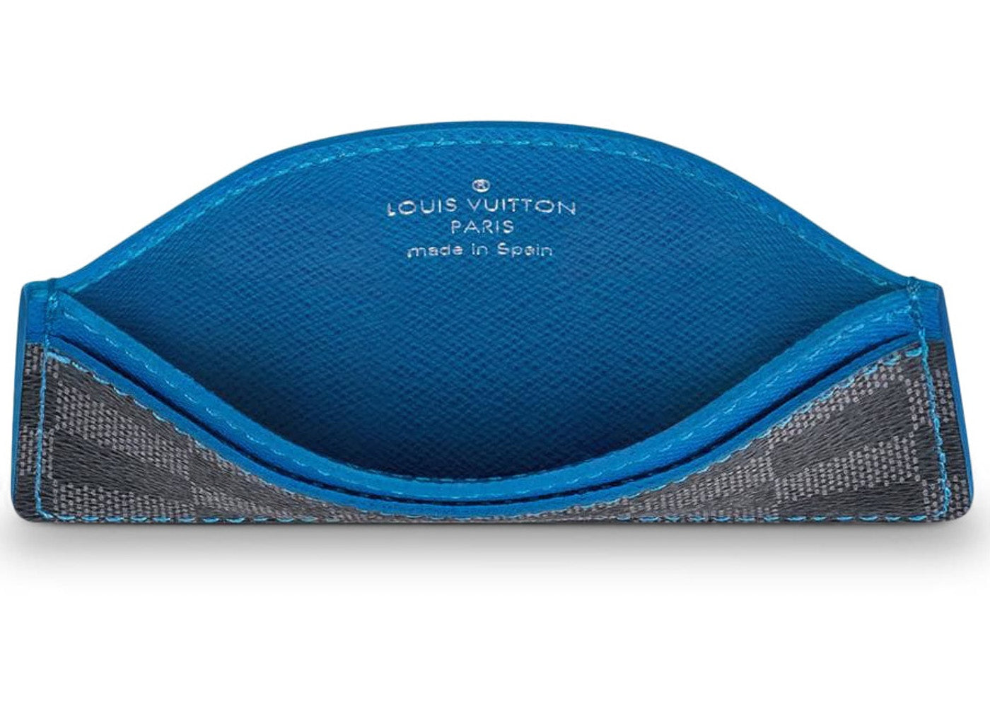 Louis Vuitton Card Holder Damier Graphite Grey Blue