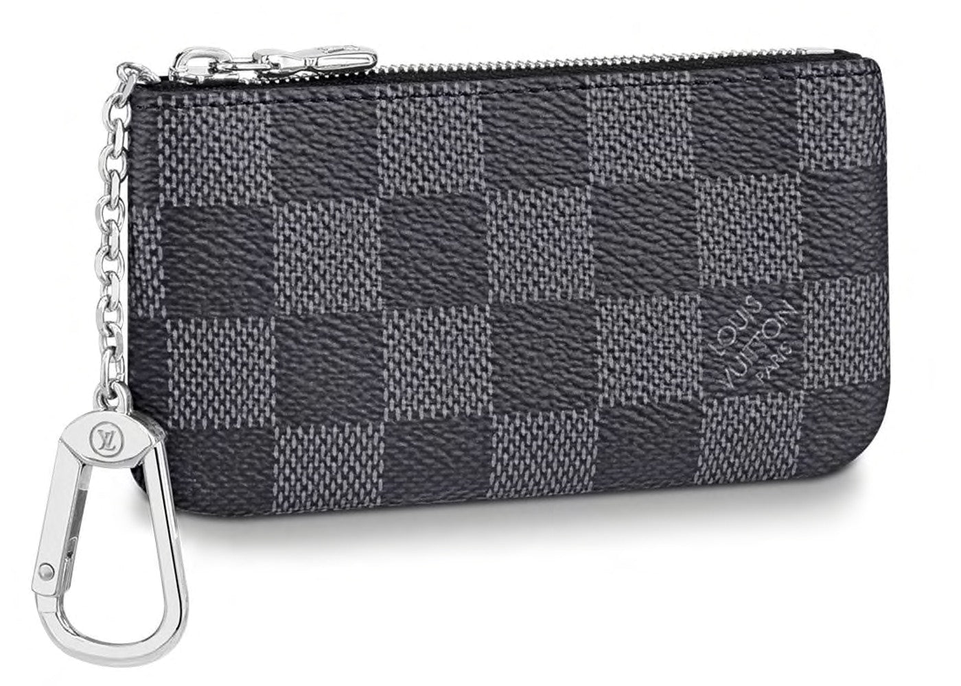 Louis Vuitton Pochette Cle Key Pouch Damier Black Gray