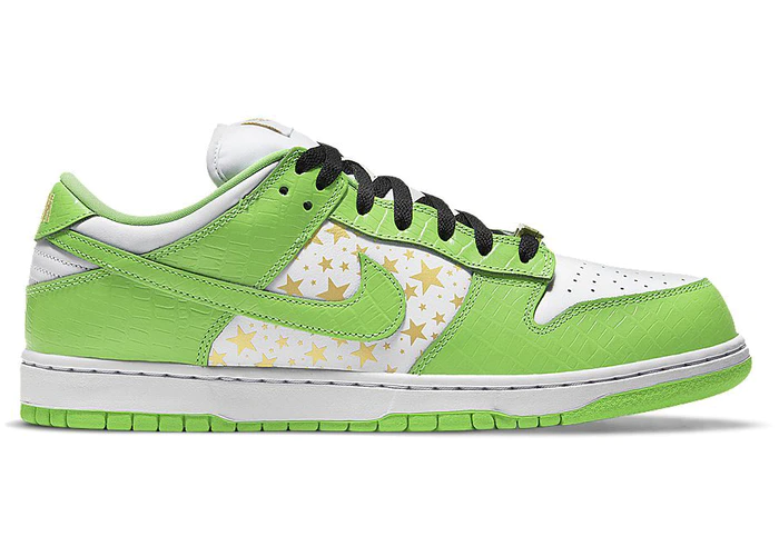 Nike Dunk Low Supreme Stars Mean Green