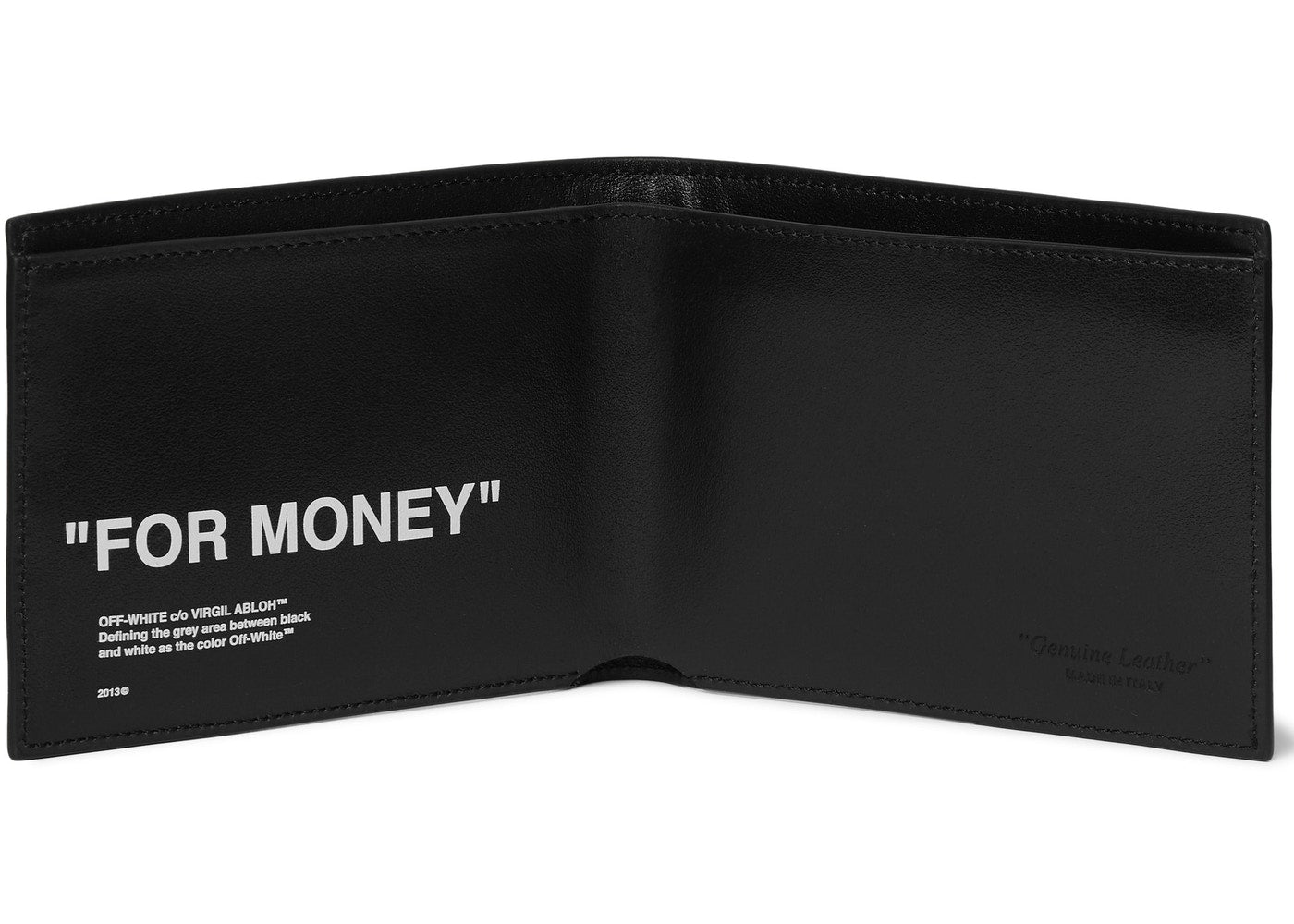 Printed Bi-Fold Wallet Black White