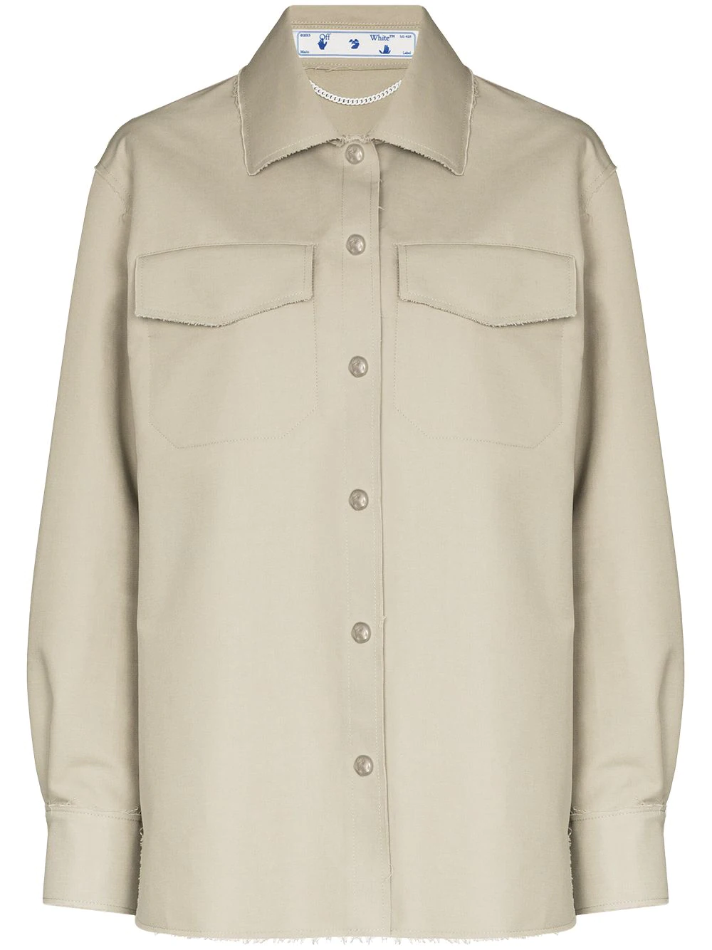 Off-White raw-edge shirt jacket