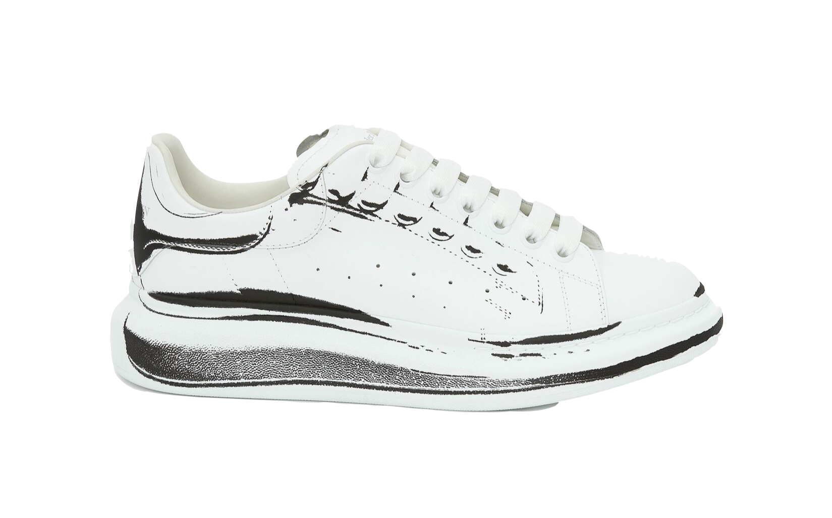 Alexander McQueen Oversized Sneaker Black White and black