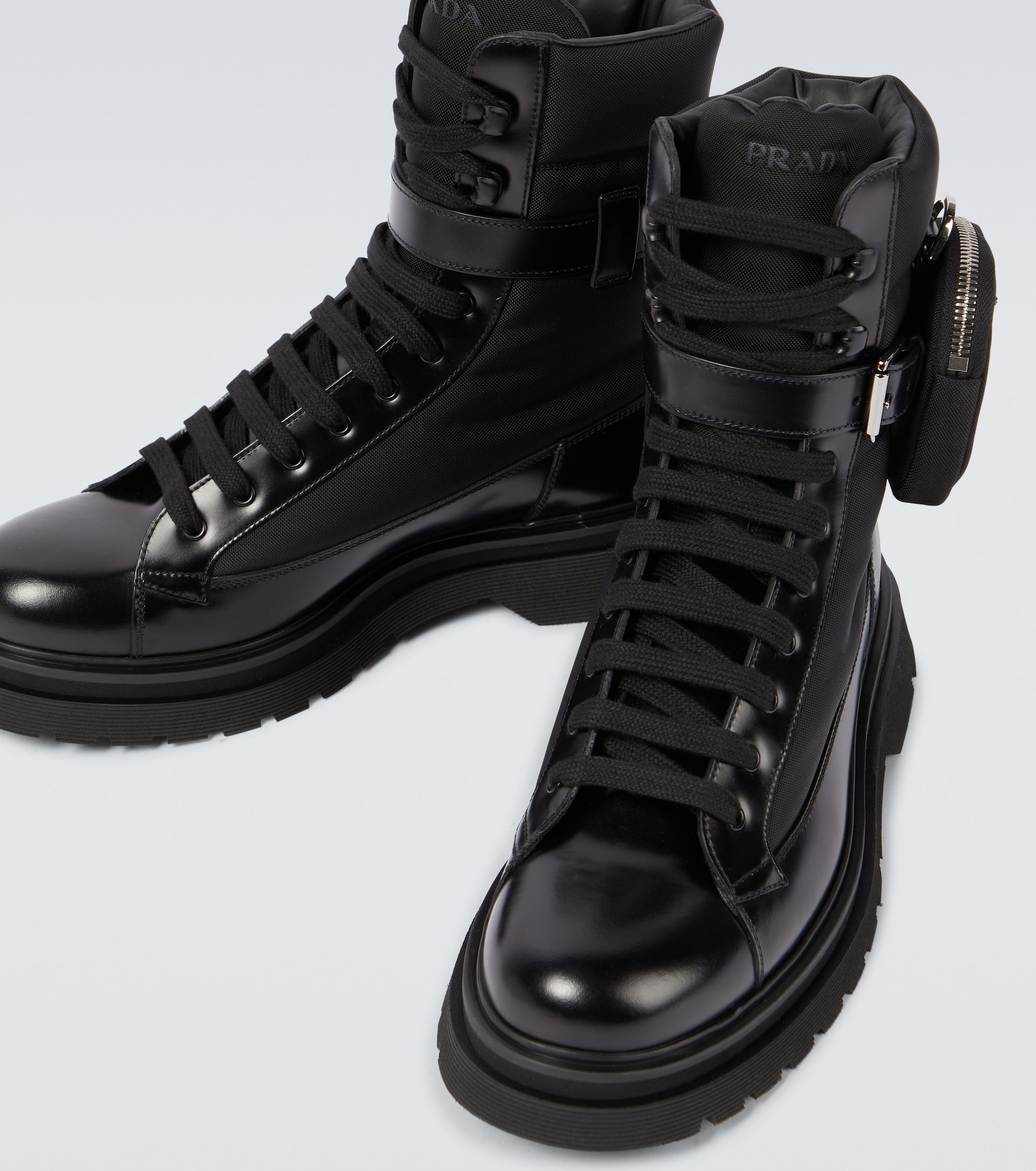 Prada PRADA Combat Boots With Pouch