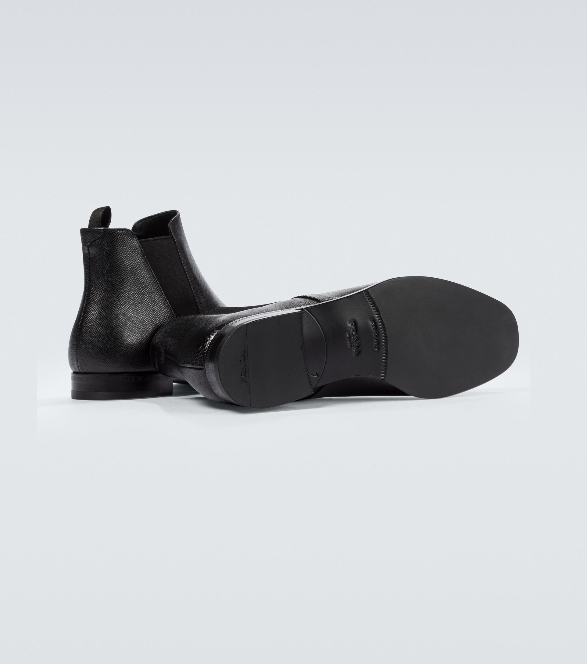 Prada PRADA Saffiano Leather Ankle Boots