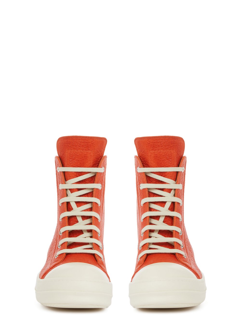 Rick Owens RICK OWENS FW22 STROBE SNEAKERS IN ORANGE AND MILK BUBBLE LAMB LEAHTER