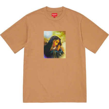 Supreme Mary Rhinestone S/S Top Tan