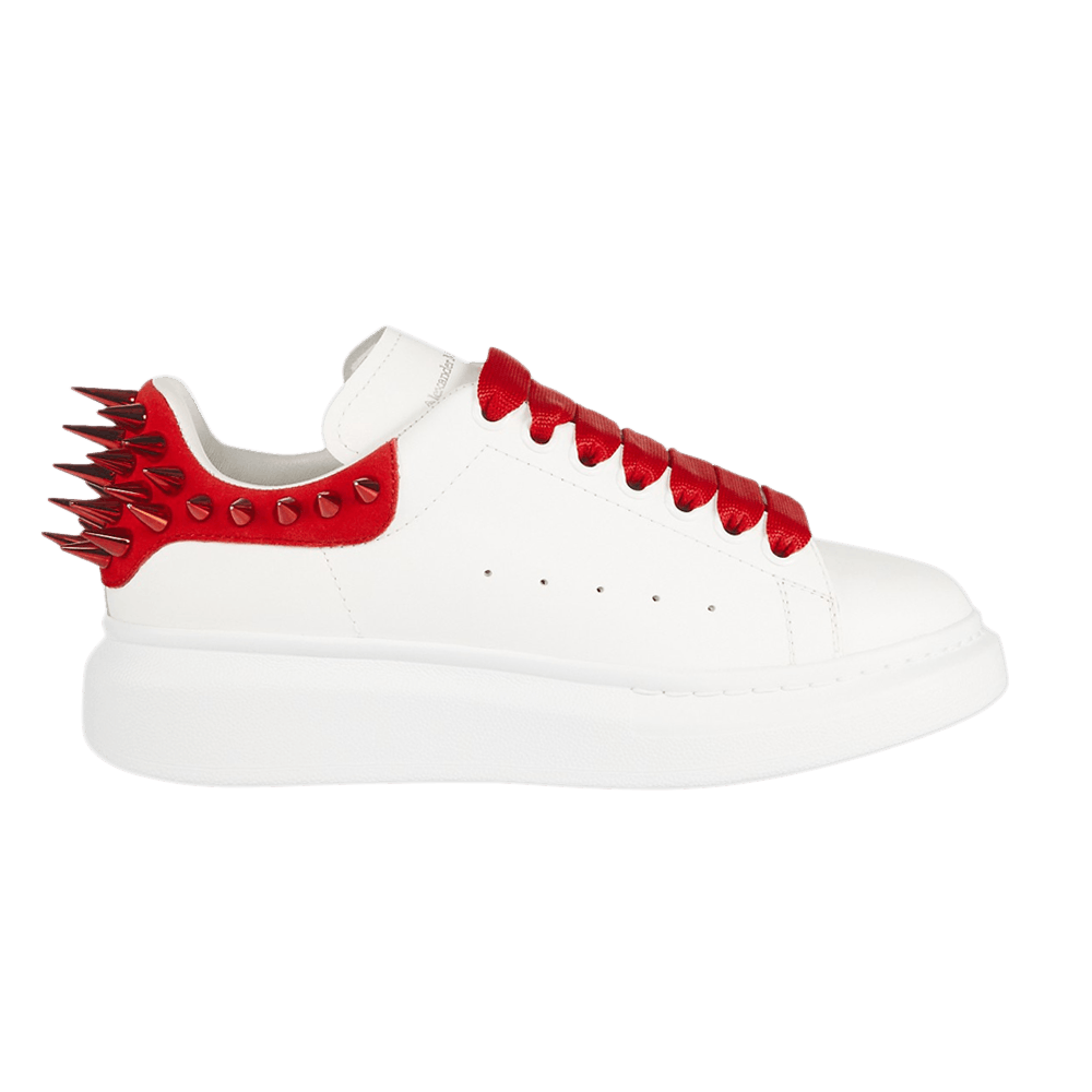 Alexander McQueen Wmns Oversized Spiked Sneaker 'White Lust Red'