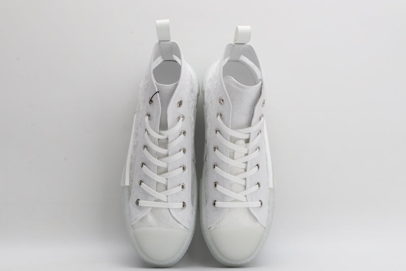 Dior B23 HIGH-TOP Transparent and White