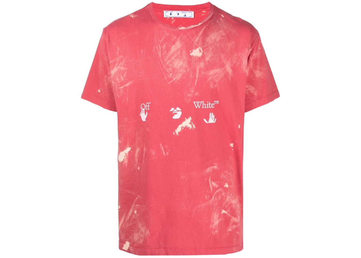 Off-White Paint Effect T-shirt Red/White