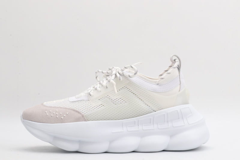 Versace Chain Reaction Trainers Full White