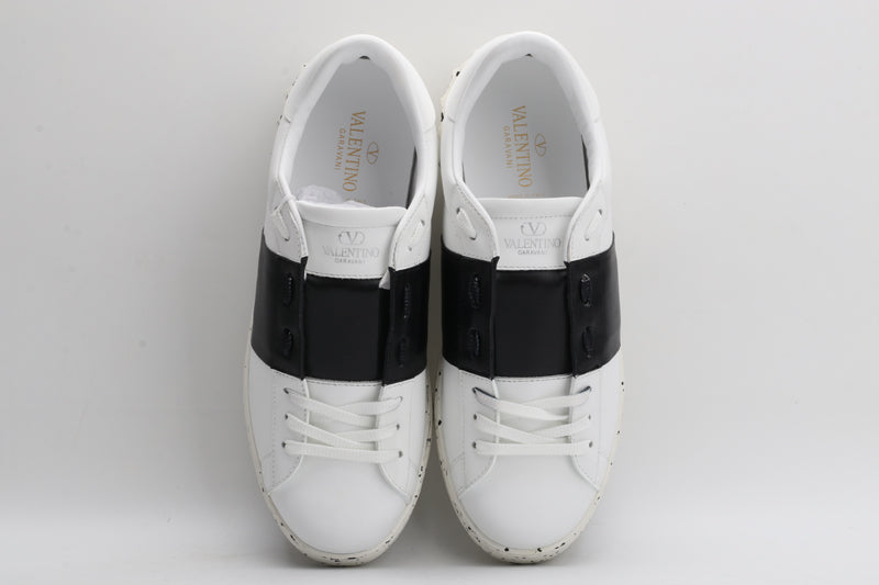 Valentino Garavani OPEN SKATE CALFSKIN AND FABRIC SNEAKER WHITE/ BLACK