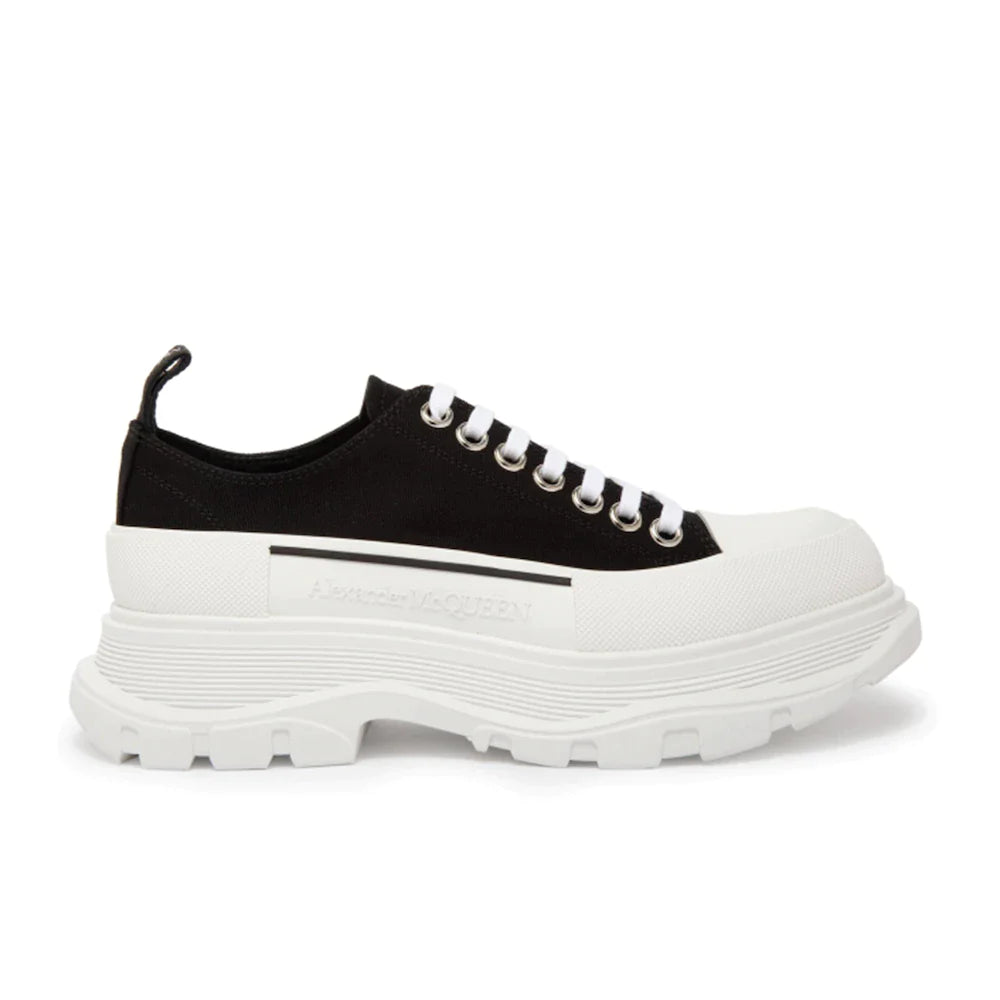 Alexander McQueen Tread Slick Low Lace Up Black White (W)