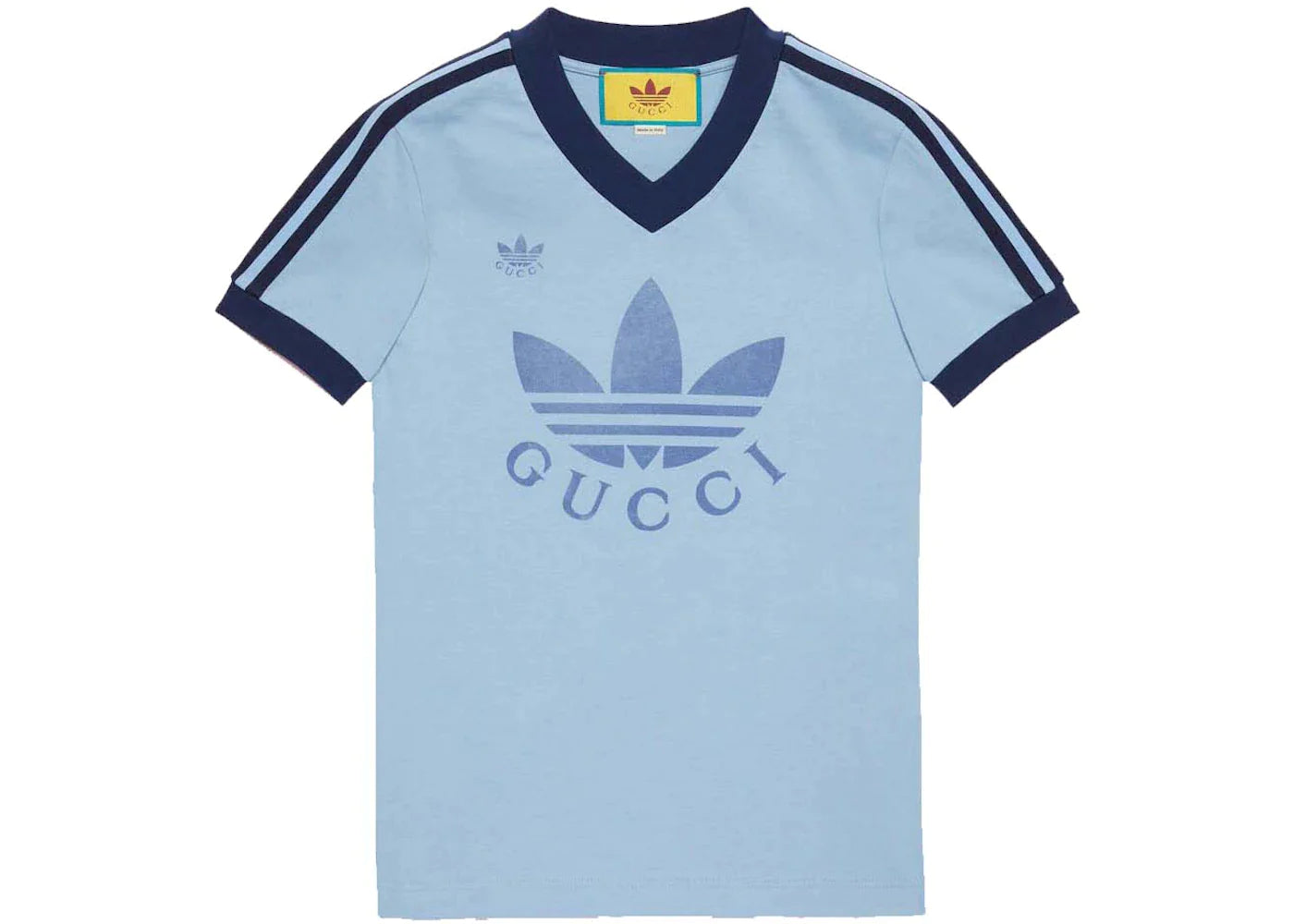 Gucci x adidas V-Neck T-Shirt Light Blue