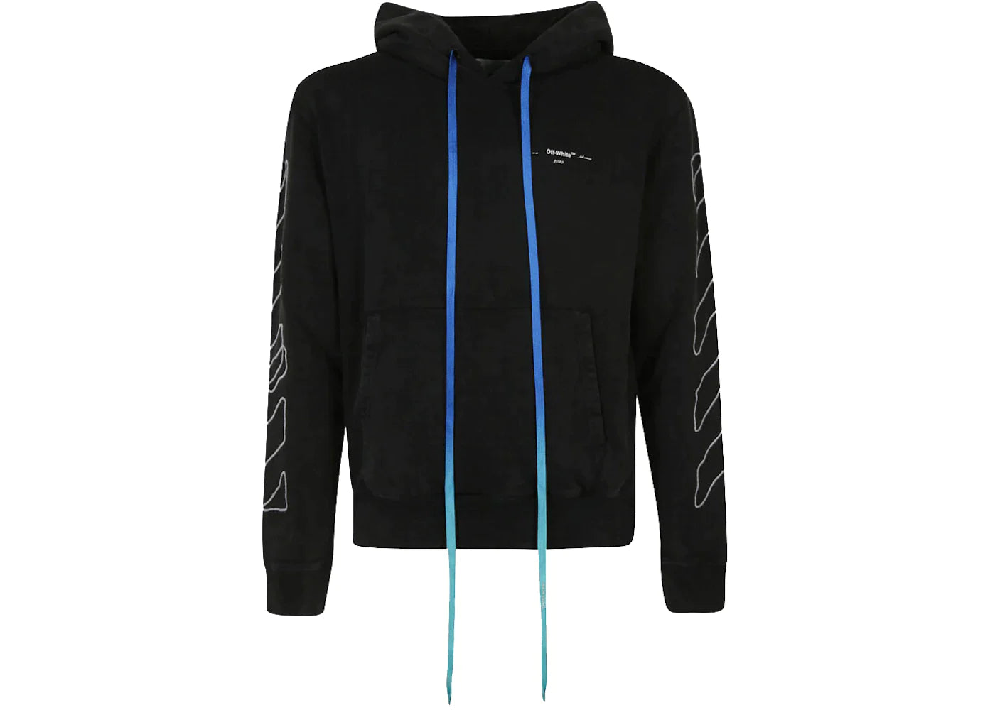 OFF-WHITE Abstract Arrows Embroidered Hoodie Black/White