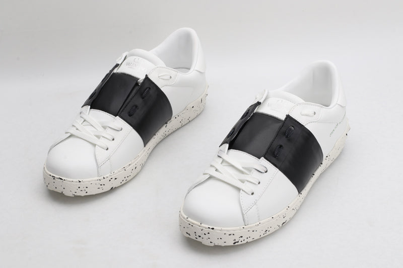 Valentino Garavani OPEN SKATE CALFSKIN AND FABRIC SNEAKER WHITE/ BLACK